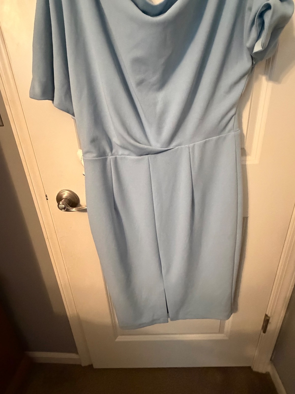Alexia Admor Halogen Blue Draped Cowl Neck Dress XL
