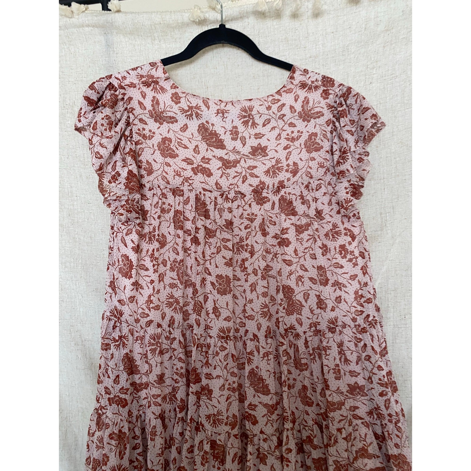 Aritzia Little Moon Pink Floral Rhea Mini Dress Size Medium