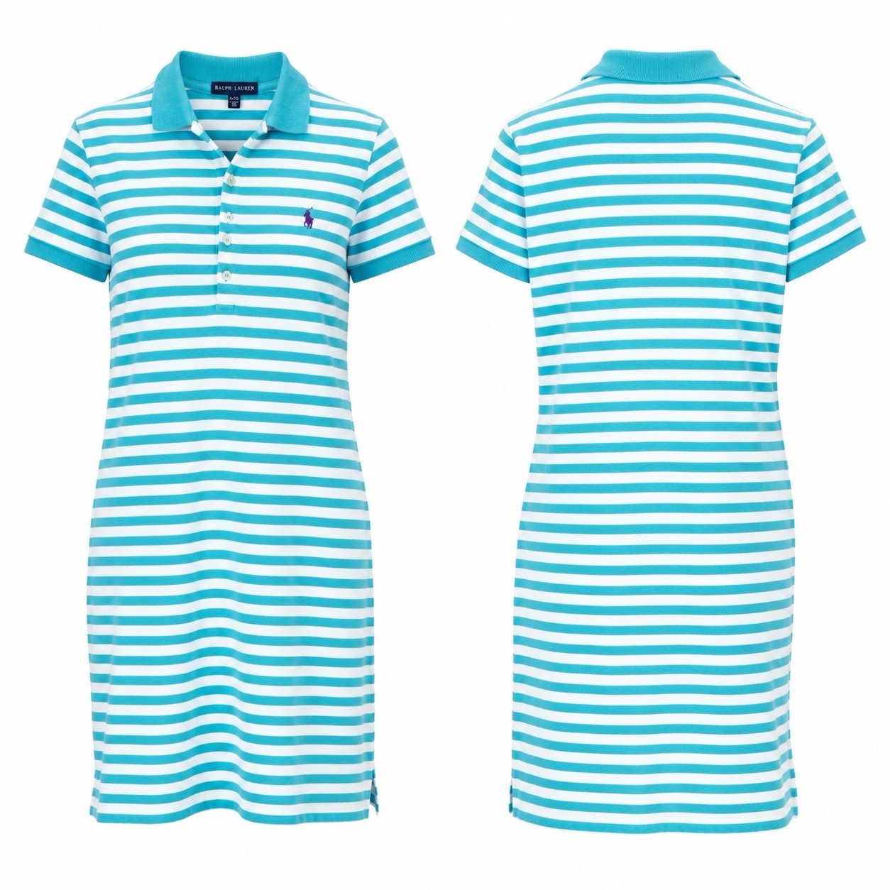 Ralph Lauren Striped Polo Dress Sz XL Preppy Nautical Tenniscore Cotton