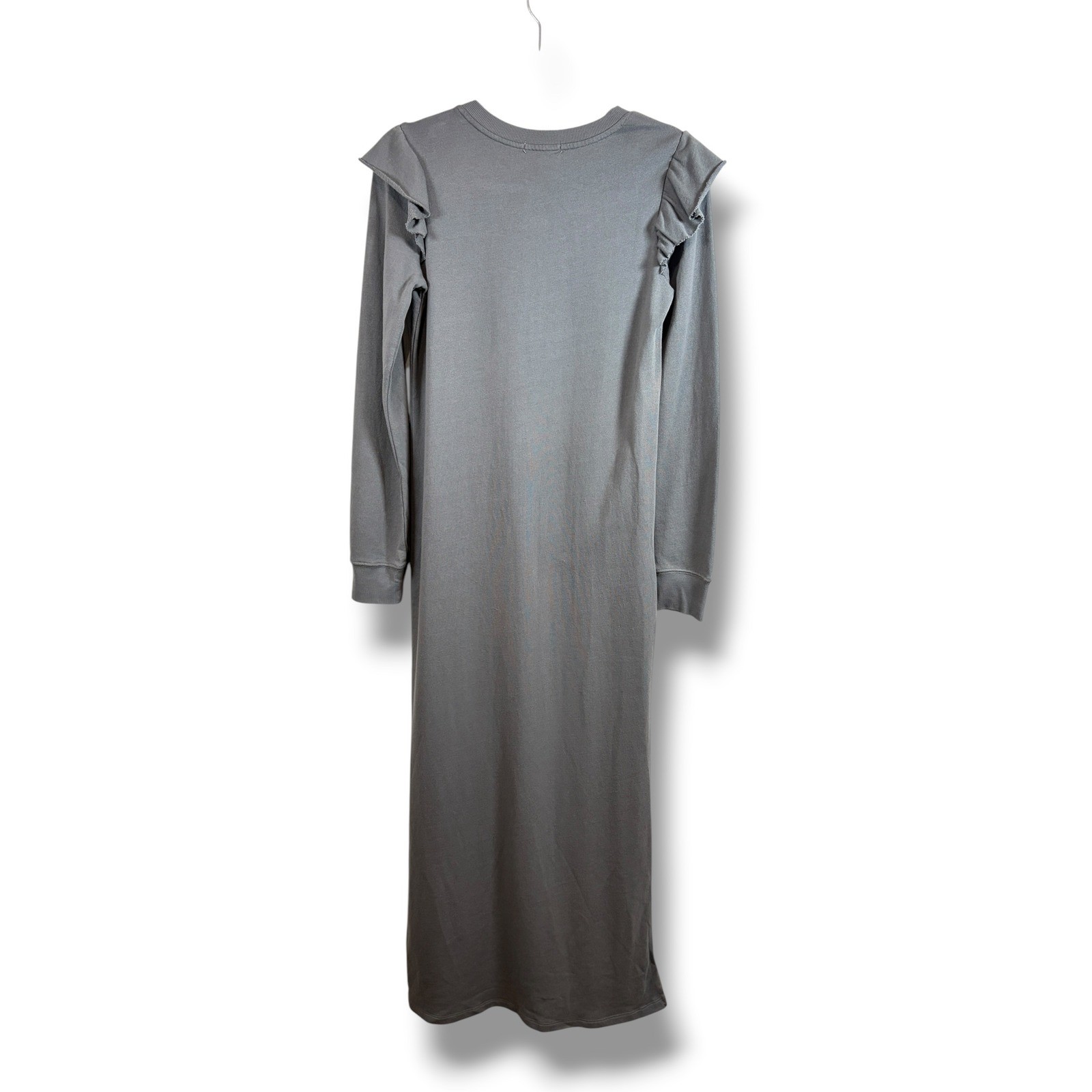 NWT Z SUPPLY Iris Ruffle Long-Sleeve Maxi Dress, Cozy Casual Henley Snap, Small