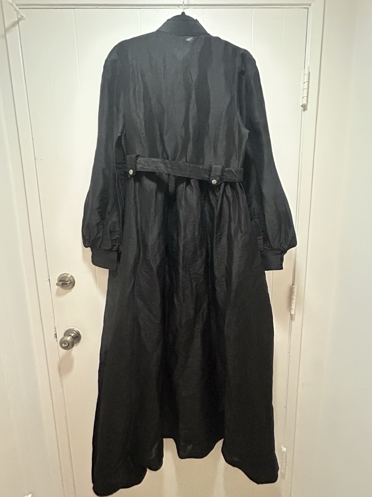 Aqua Blu Sparrow Tiana Black Linen High Neck Maxi Dress Sz XLarge US10 Australia
