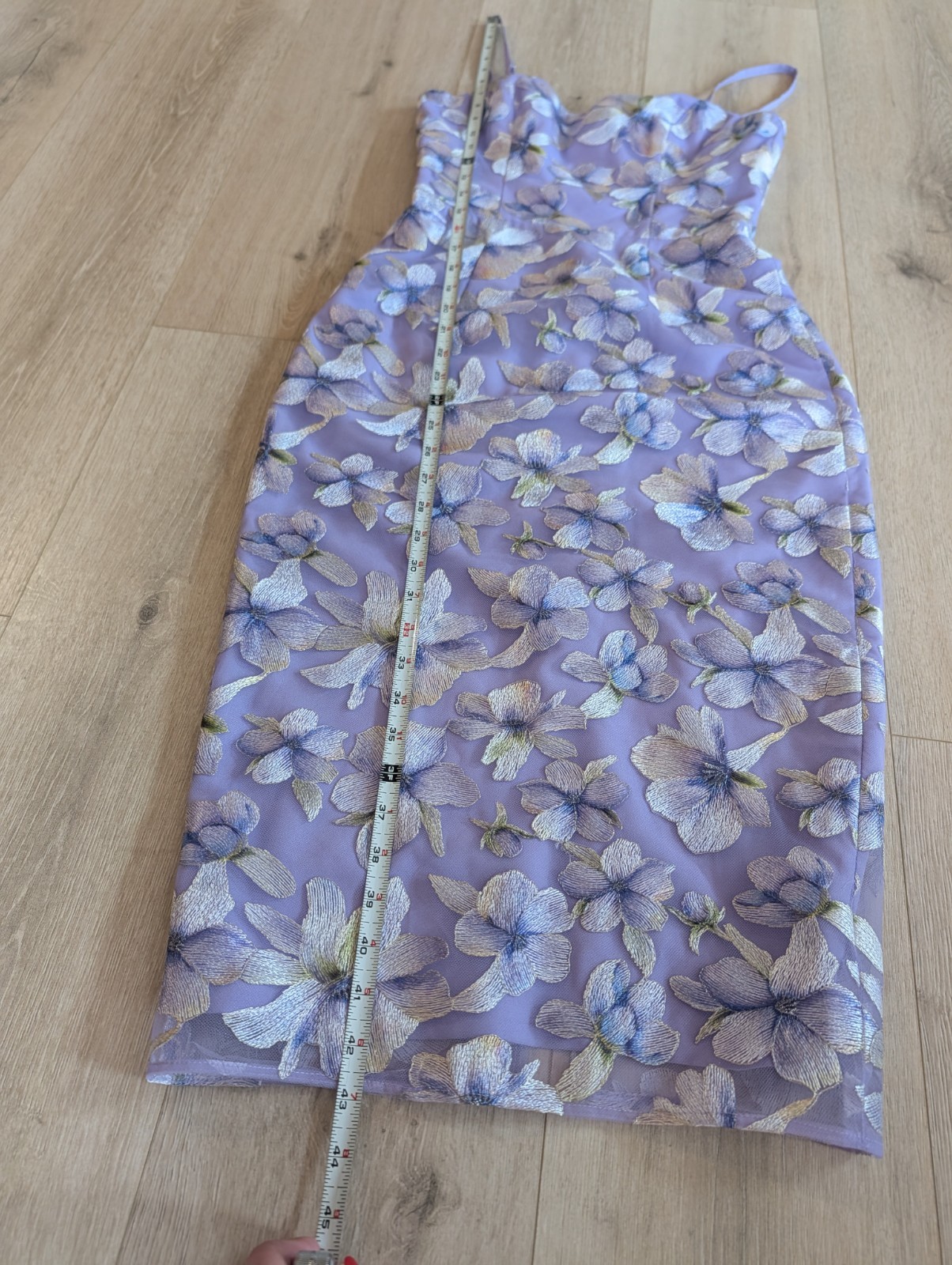 NWOT Dress the Population Blakely Lilac Floral Midi Dress XS