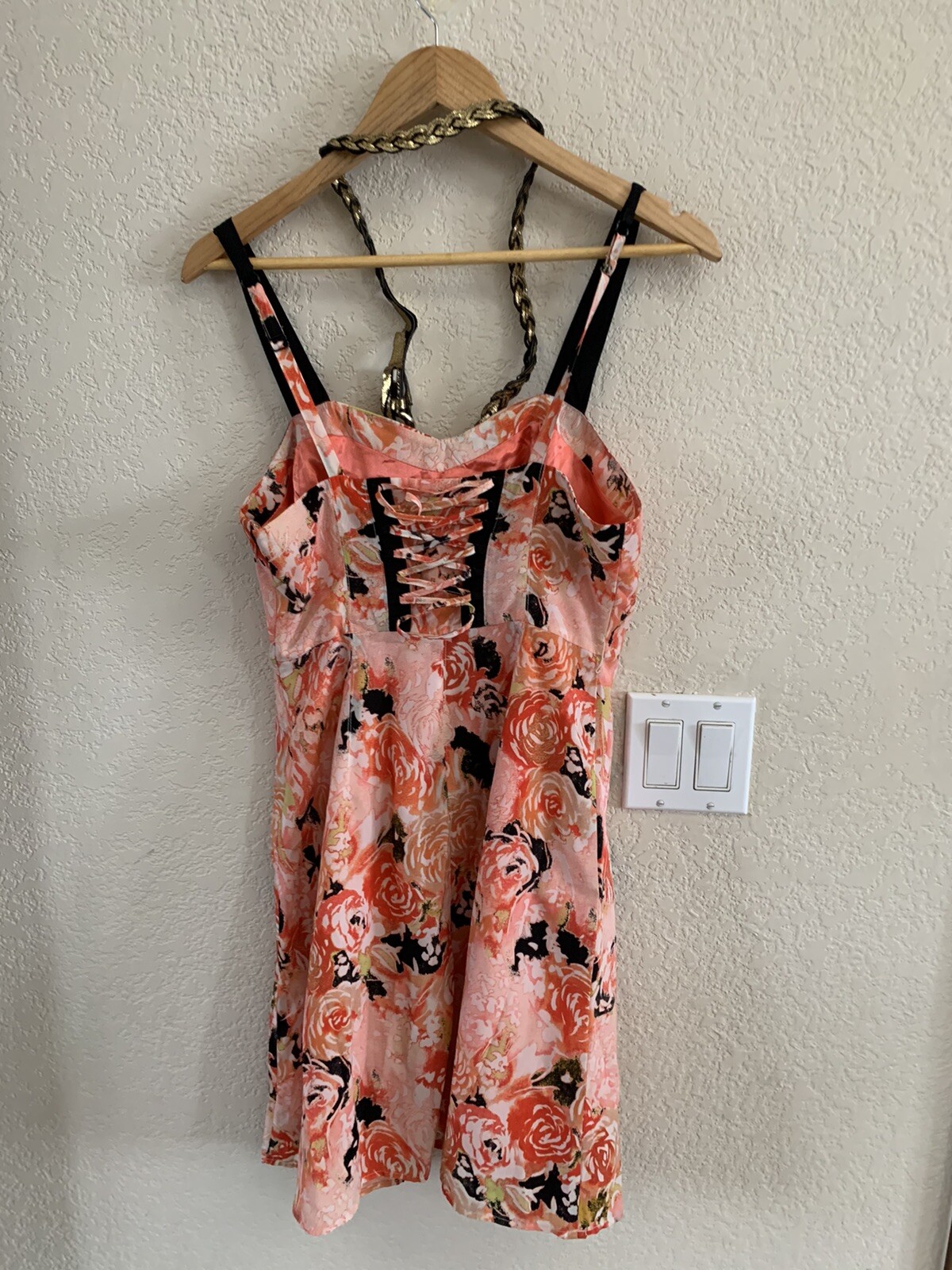 Candies Orange Black Belted Fully Lined Dress Size 7