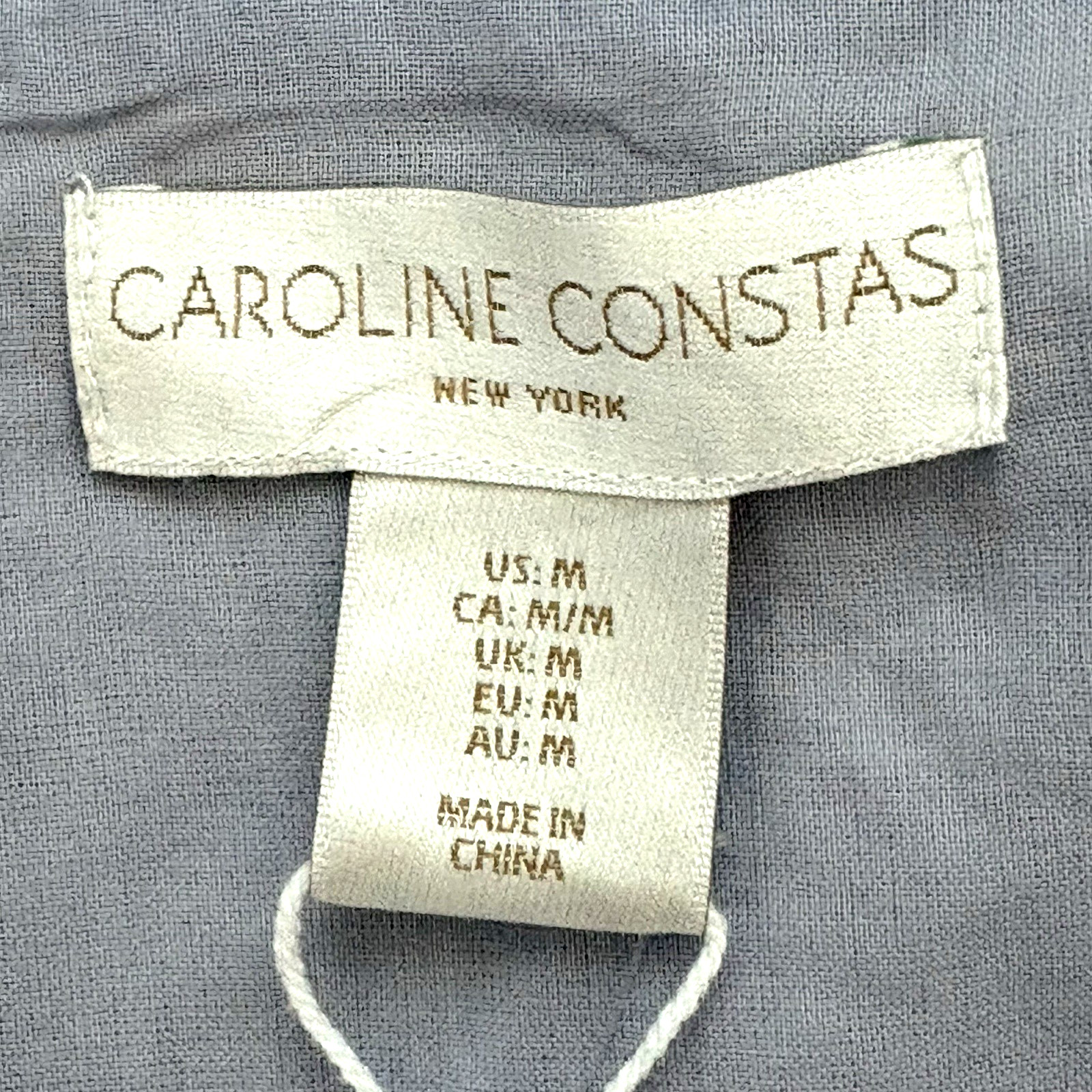 Caroline Constas M Lavender/ floral print sleeveless linen Blend Maxi Dress-NWT