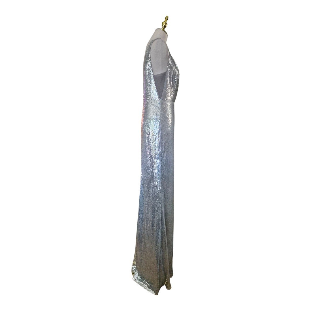 Novaluxe silver sequence Maxi gown Size L