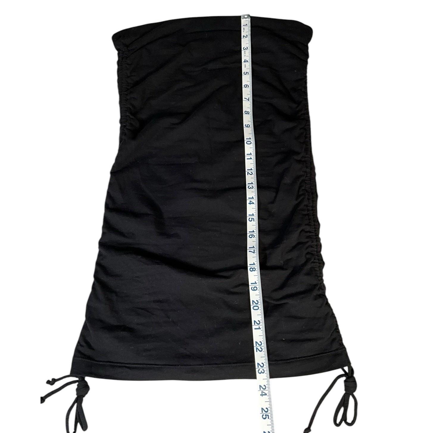 Lanston Strapless Mini Dress Tube Top DrawstRing Sides Light Weight Size Small