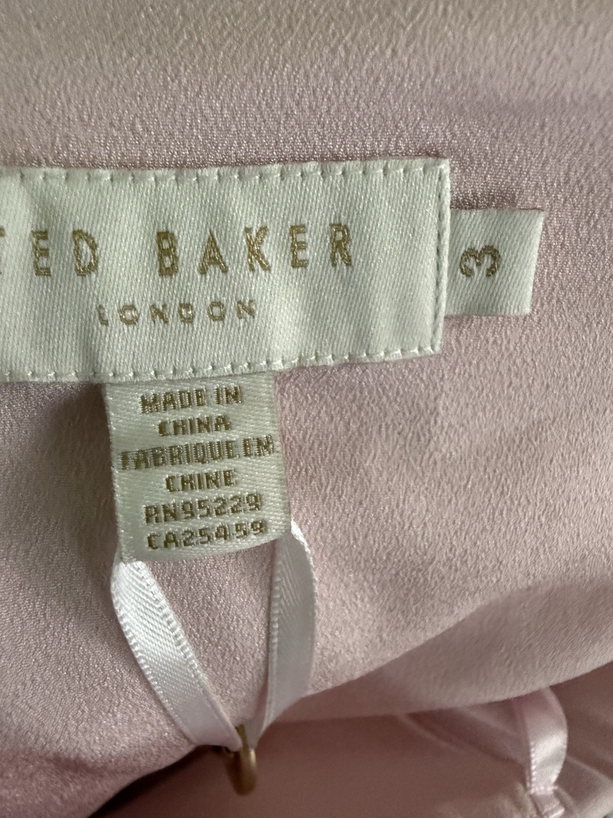 Ted Baker Light Pink Floral Off-Shoulder Sheath Dress Size 3