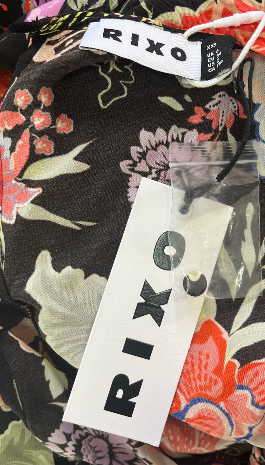 Rixo ‘Greta’ Floral Print Long Sleeve Midi Dress sz 2 NWT