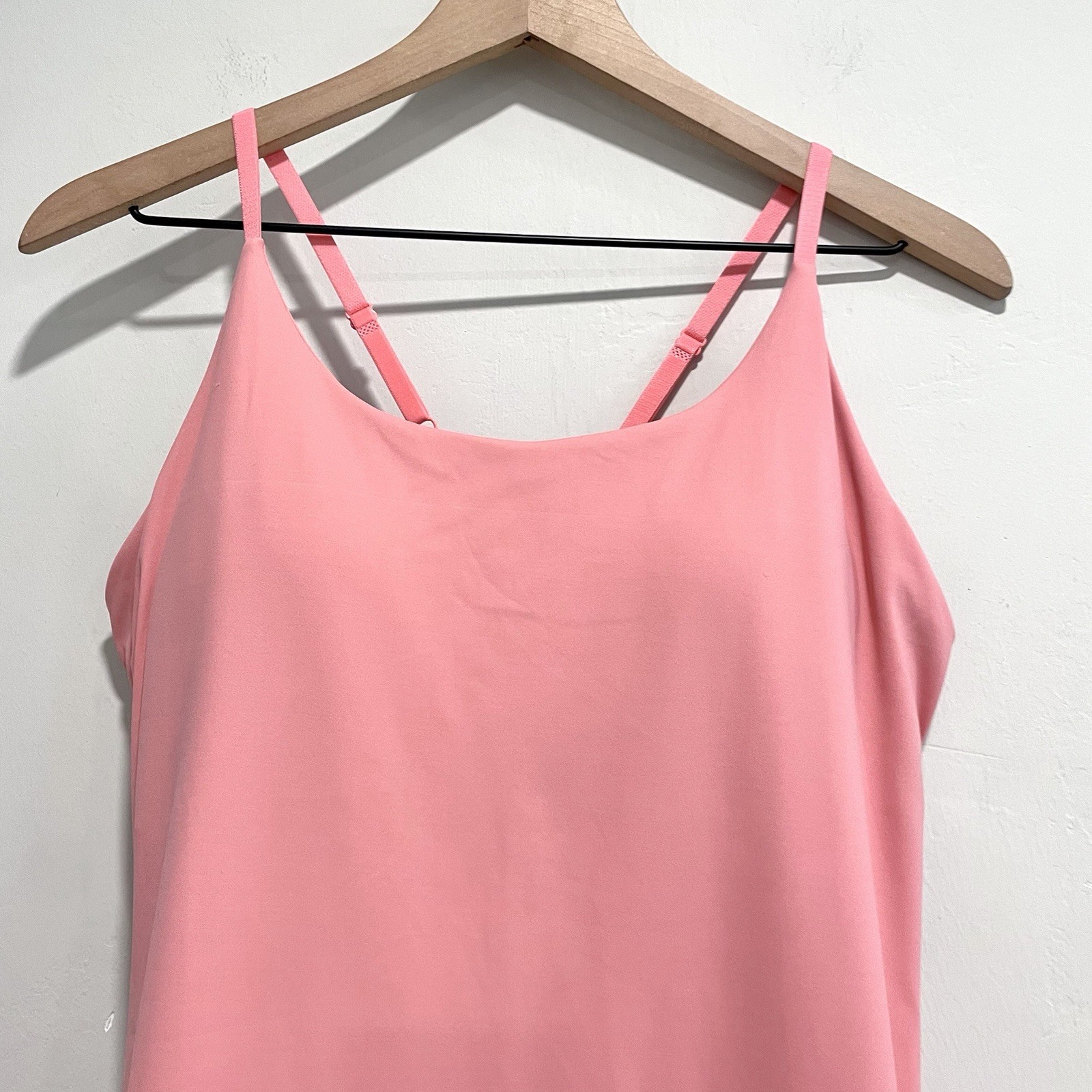 Women’s XL Crossback Strap Shorts Lined Padded Athletic Dress Pink