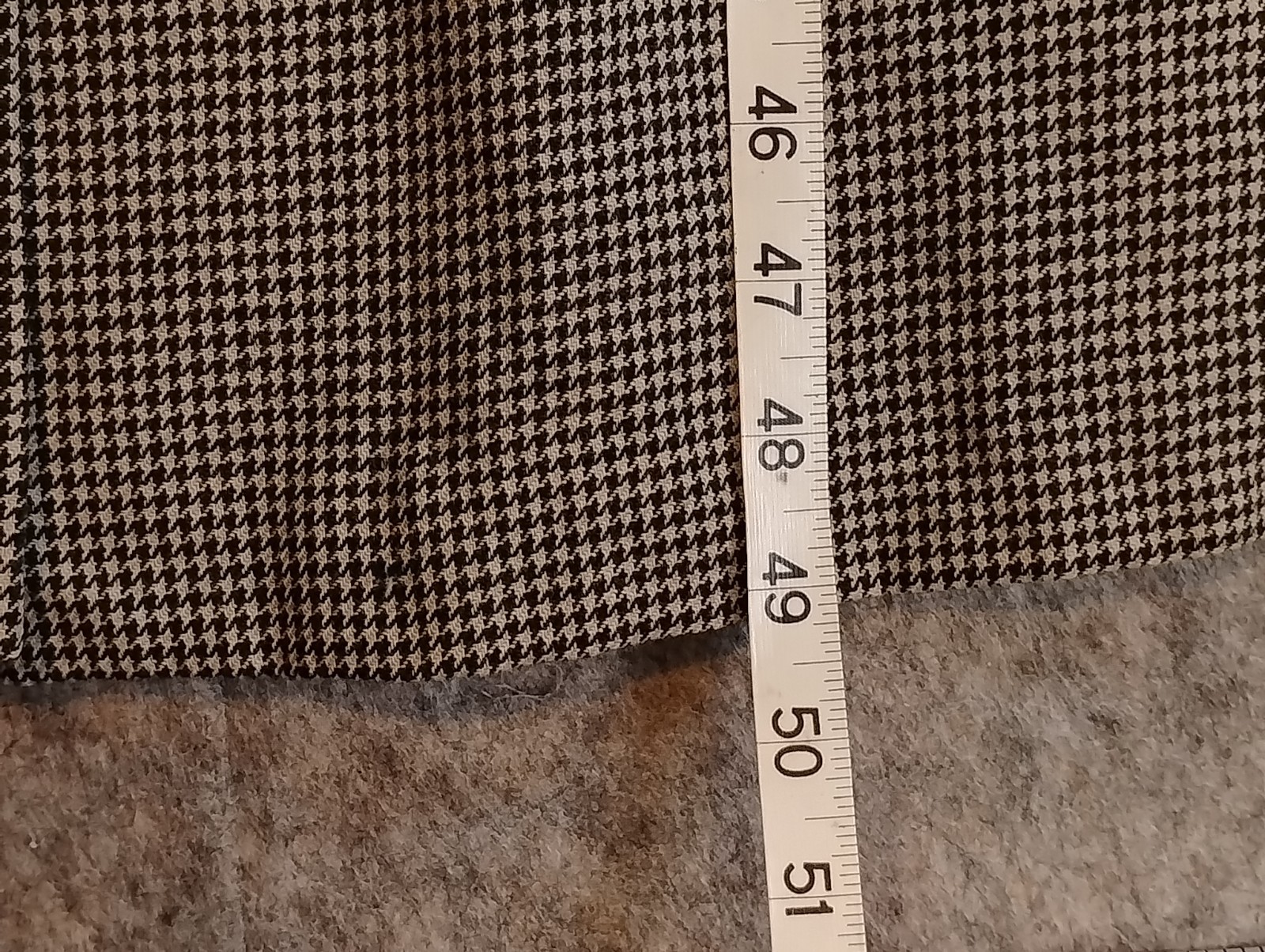 VTG Talbots Dress Sz 10 Houndstooth USA Wool Button Front Workwear Classic