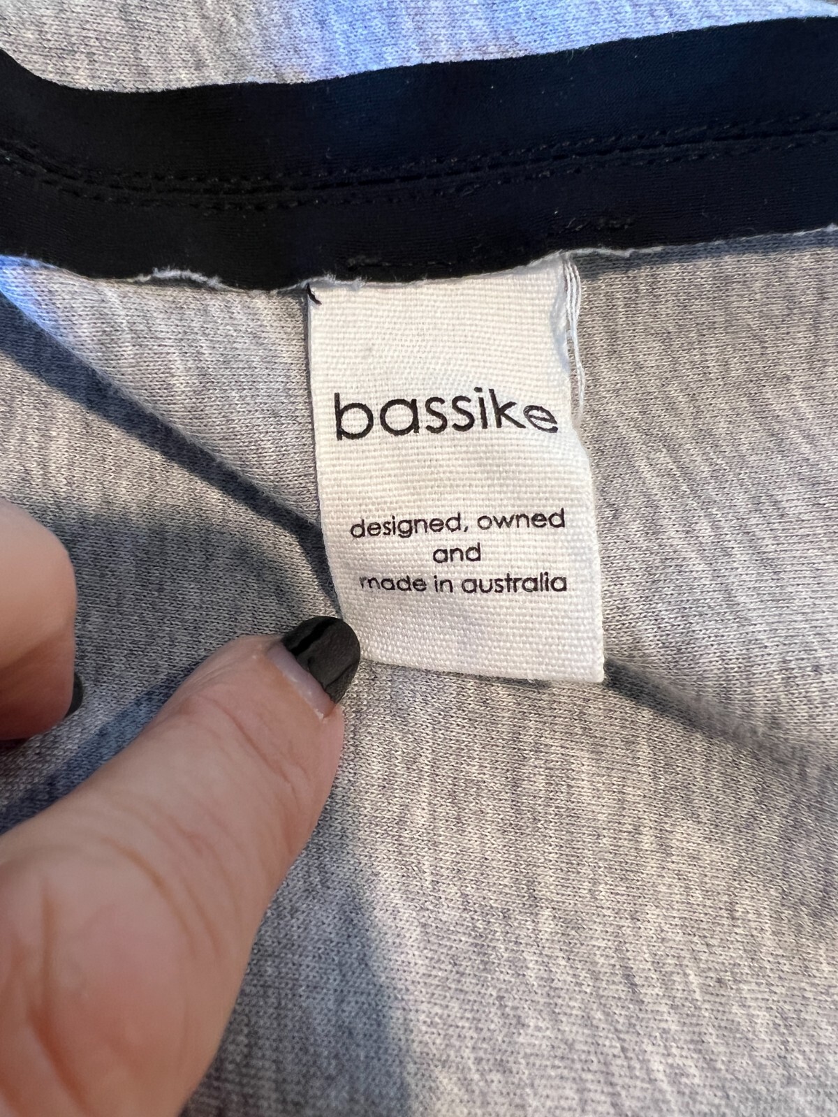 BASSIKE Black Cotton/Nylon/Elastane Knit Sleeveless Tank Short Dress/Top 2/S