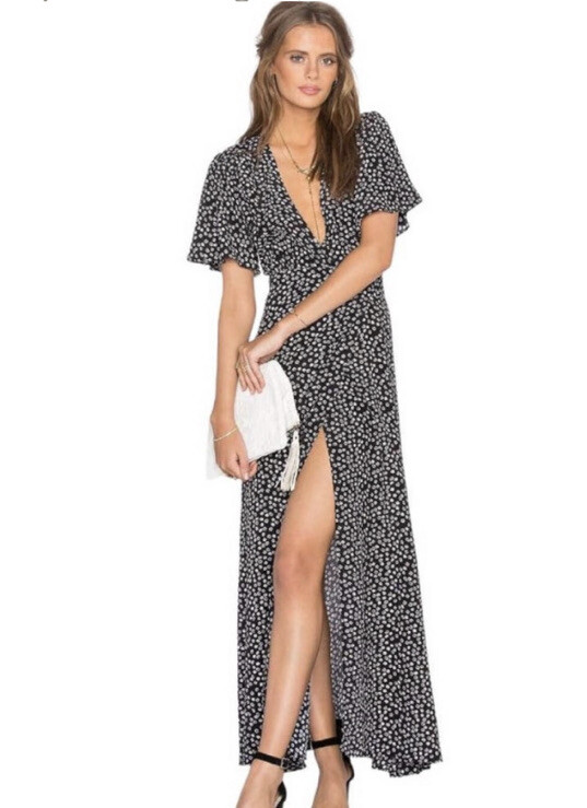 Privacy Please Womens Plaza Kimono Wrap Dress in Lamarque Size XS