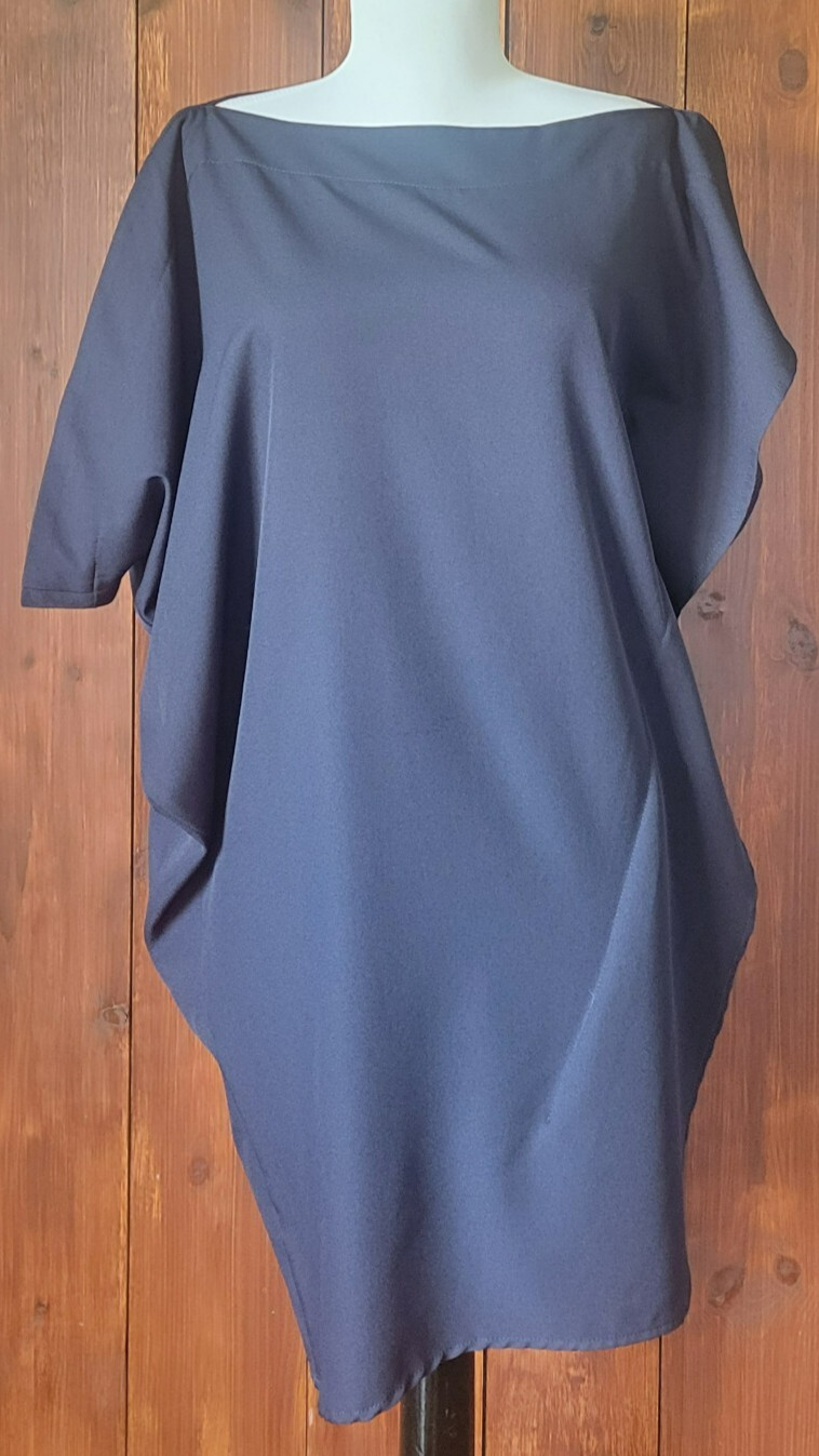 Umgee Women S Navy Asymmetrical Dress Elegant and Sleek Drama in Every Detail ✨
