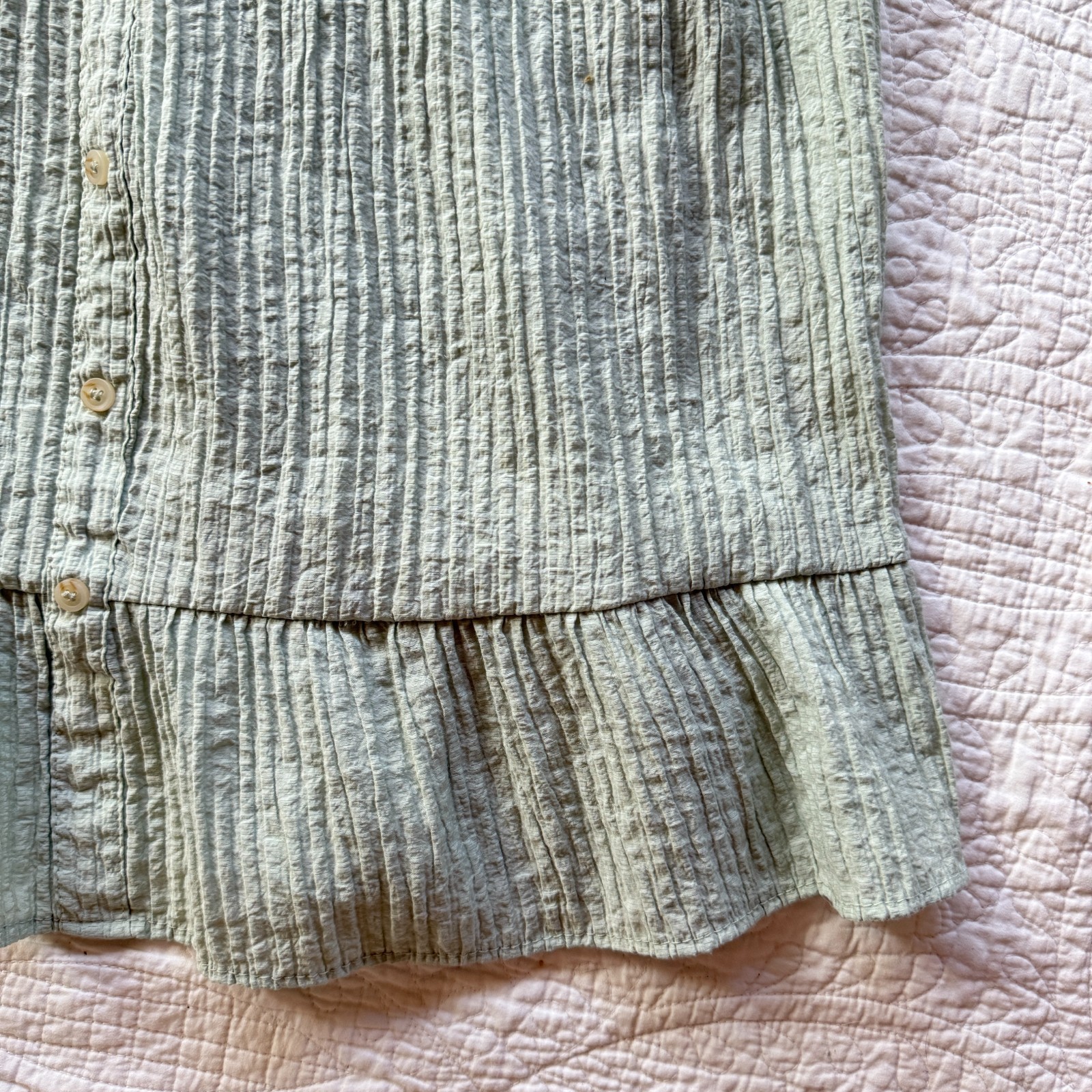 By The River Sage Green Tiered Midi Dress Size S Cottagecore Prairie Regencycore