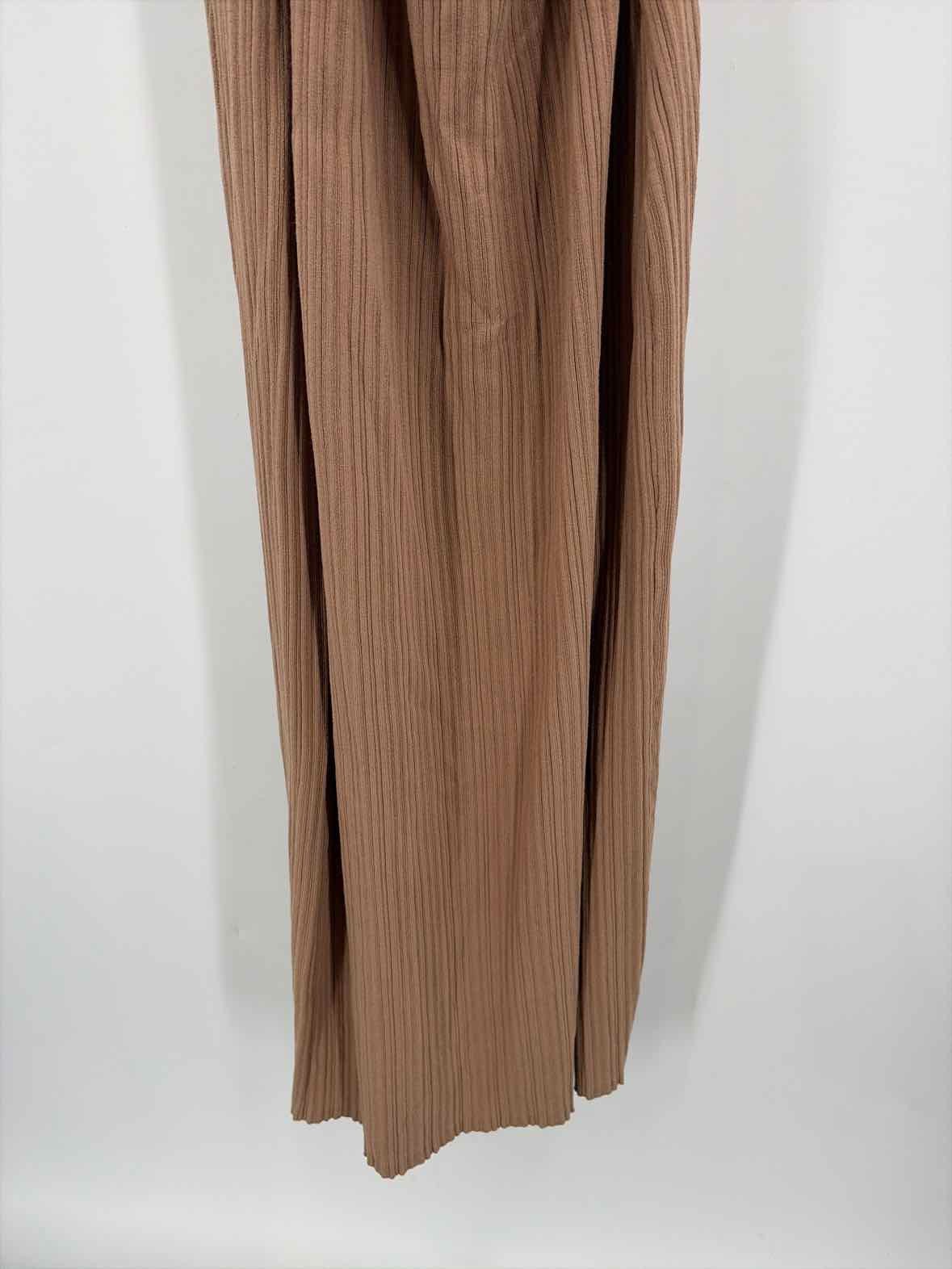 Michael Costello x Revolve Brown Size Small Ribbed Open Back Sleeveless Dress