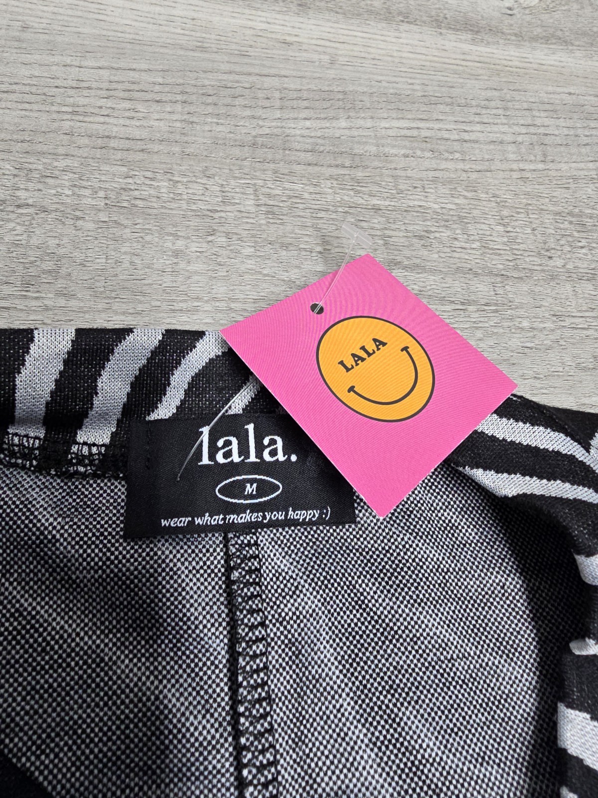 Dressed in LALA Sweater Womens M Black White Zebra Print Oversized Boho Festival