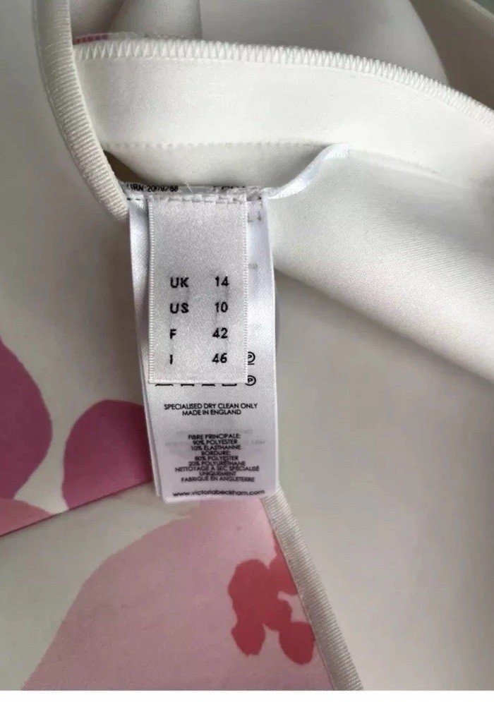 $1895 MORE THAN 90% !! OFF VICTORIA BECKHAM COCKTAIL DRESS SZ UK 14 US 10