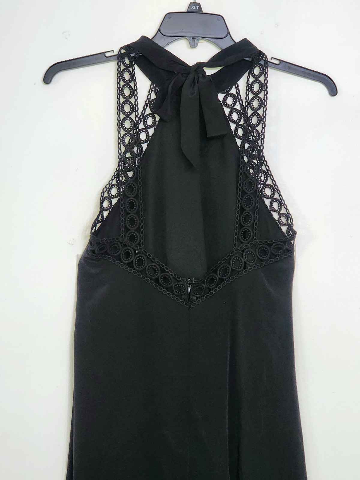 Lulus Black Lace Halter Sheath Dress Any Sway Shape Form Women’s Size Small