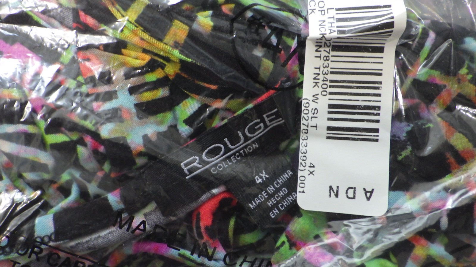 NWT ROUGE SIZE 4X STRETCH KNIT MULTICOLOR SHEATH MAXI Dress BUST 52″ NIP