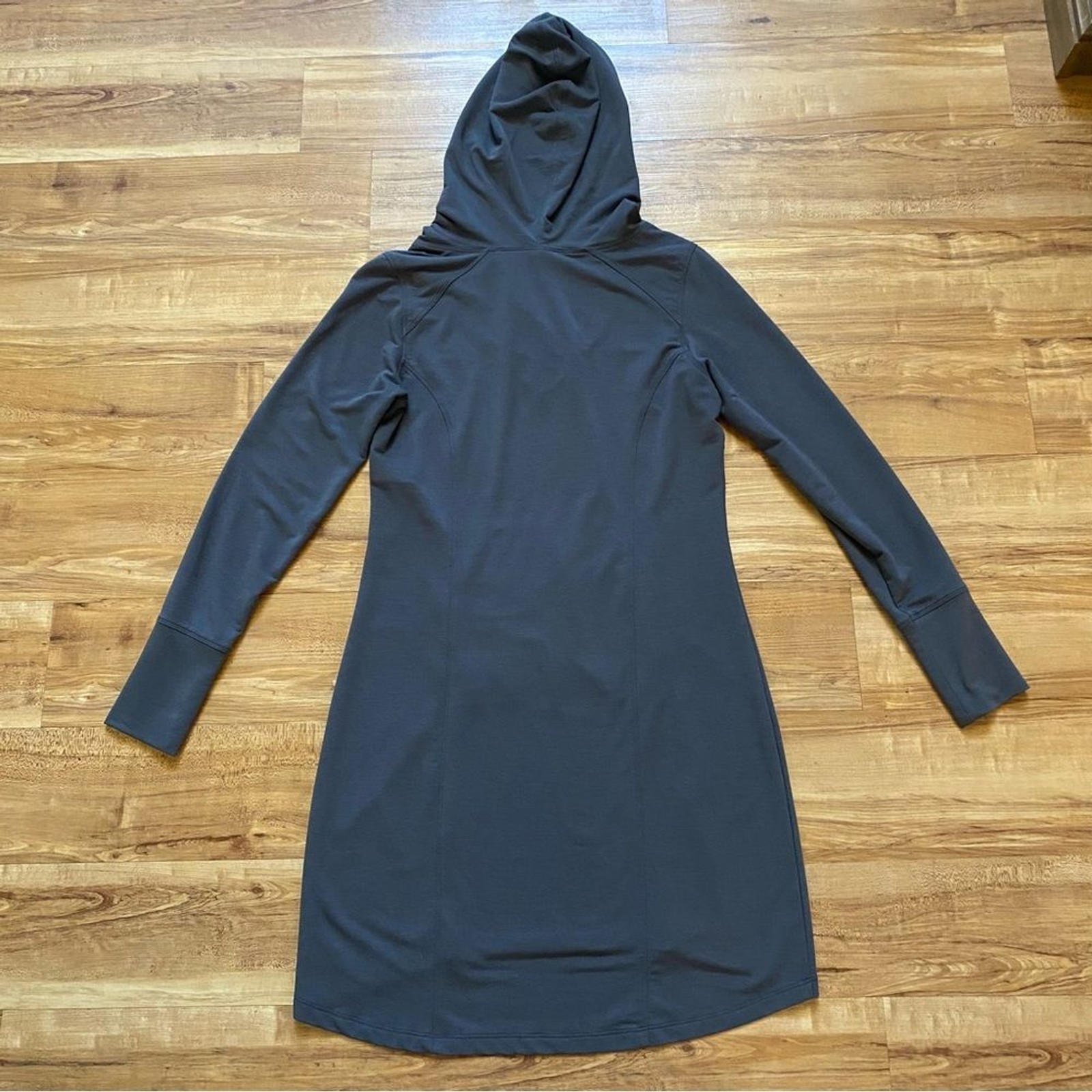 LOLE M Gray Hooded Tunic Lightweight Sweatshirt Dress Outdoor Camp Hike Nature