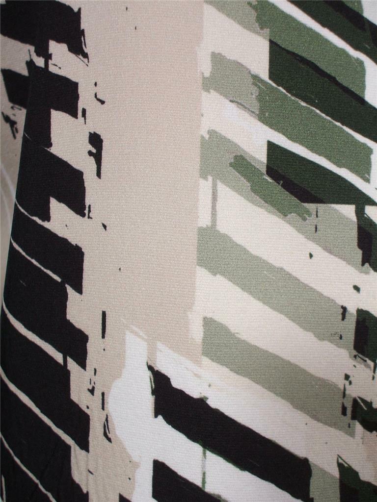 NWT ST. JOHN Knits Stencil Stripe Print Stretch Silk Crepe Dress sz 10 $1045