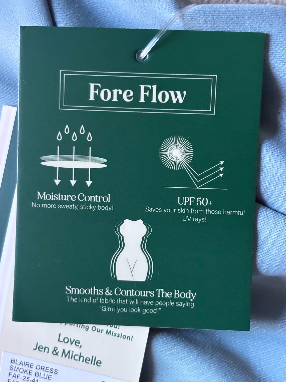NWT FORE ALL Blaire Smoke Blue Golf Tennis Pickleball Dress Sz S MSRP $139.99