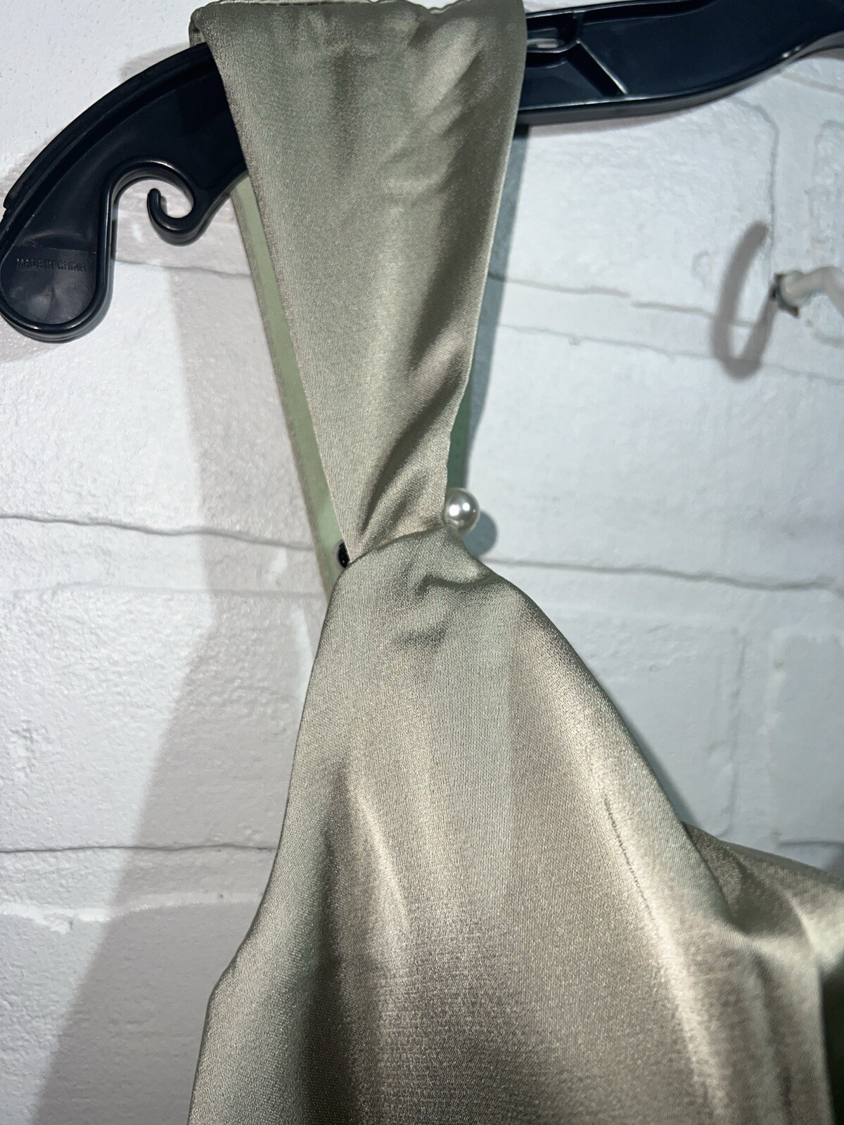 NEW! AW Bridal – Satin Charmeuse Meggie Dress Fennel Seed Green Size USA 10 $100
