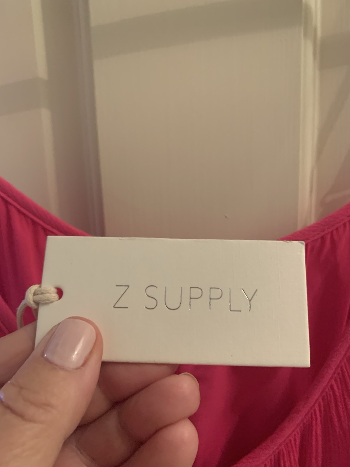 Z Supply Solid Pink V-Neck Strappy Sleeveless Adjustable Rayon Maxi Dress M