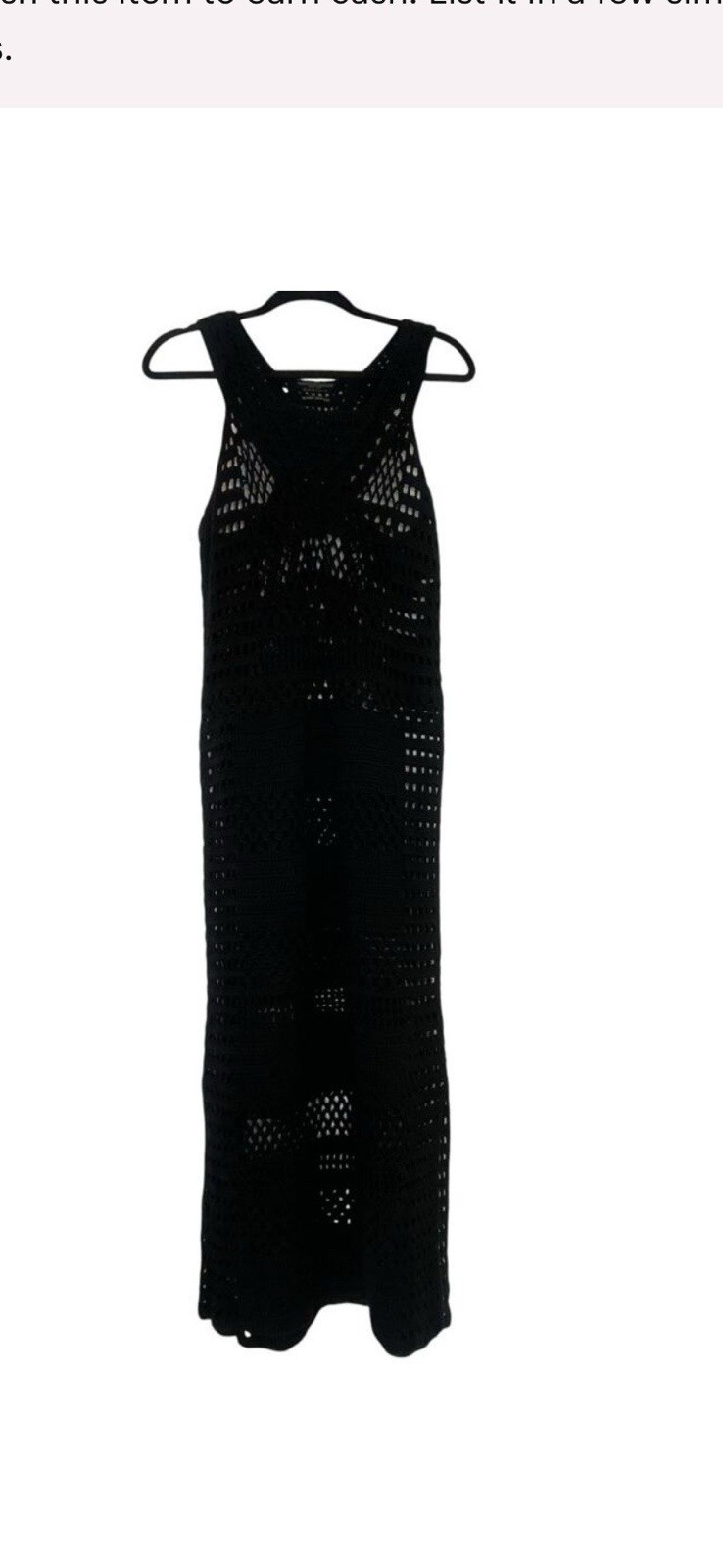 All Saints column Black Maxi Dress Size: 6 100% Cotton
