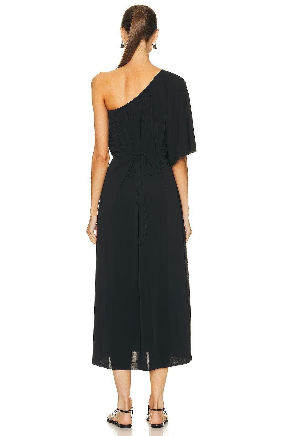 ERES Georgie One Shoulder Long Dress in Noir 3 New Womens Maxi Gown