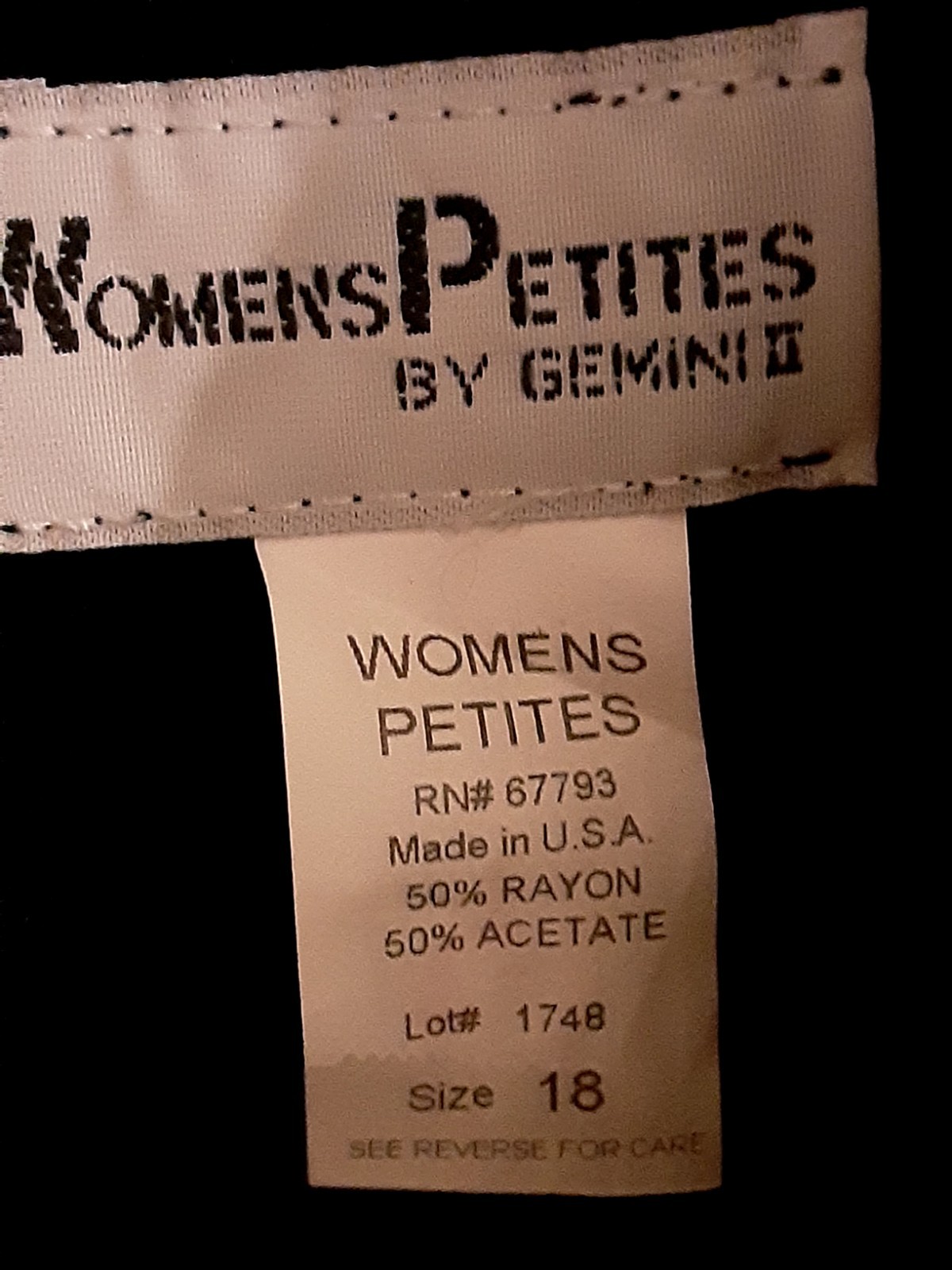 WOMEN PETITES by GEMINI 18 US BLACK DRESS WOMEN