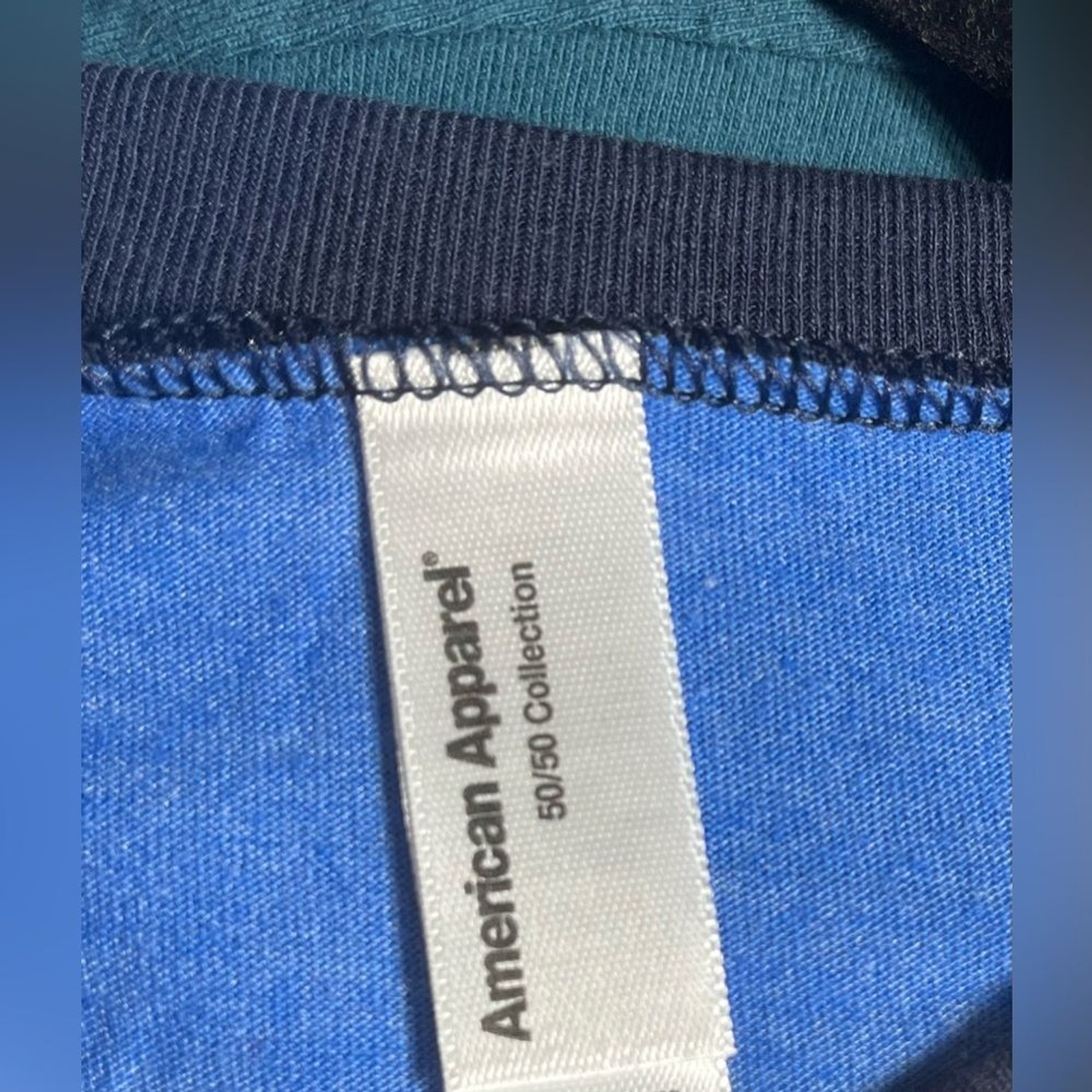 NWOT American Apparel Ringer Tee Mini Dress in Blue Colorblock – Size XS