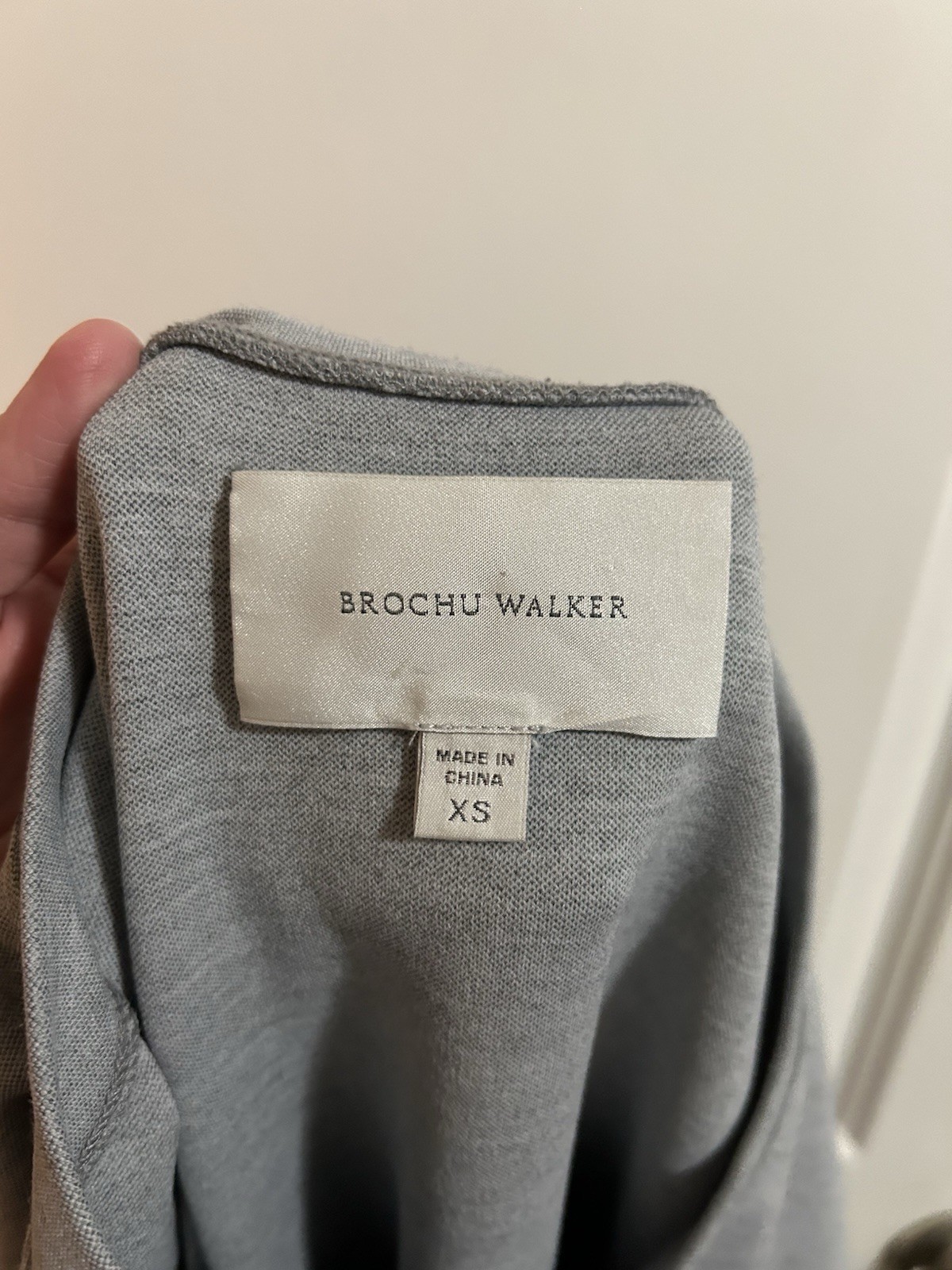 Brochu Walker Heather Grey Ruched Side Draped T-Shirt Mini Dress XS NPL2254