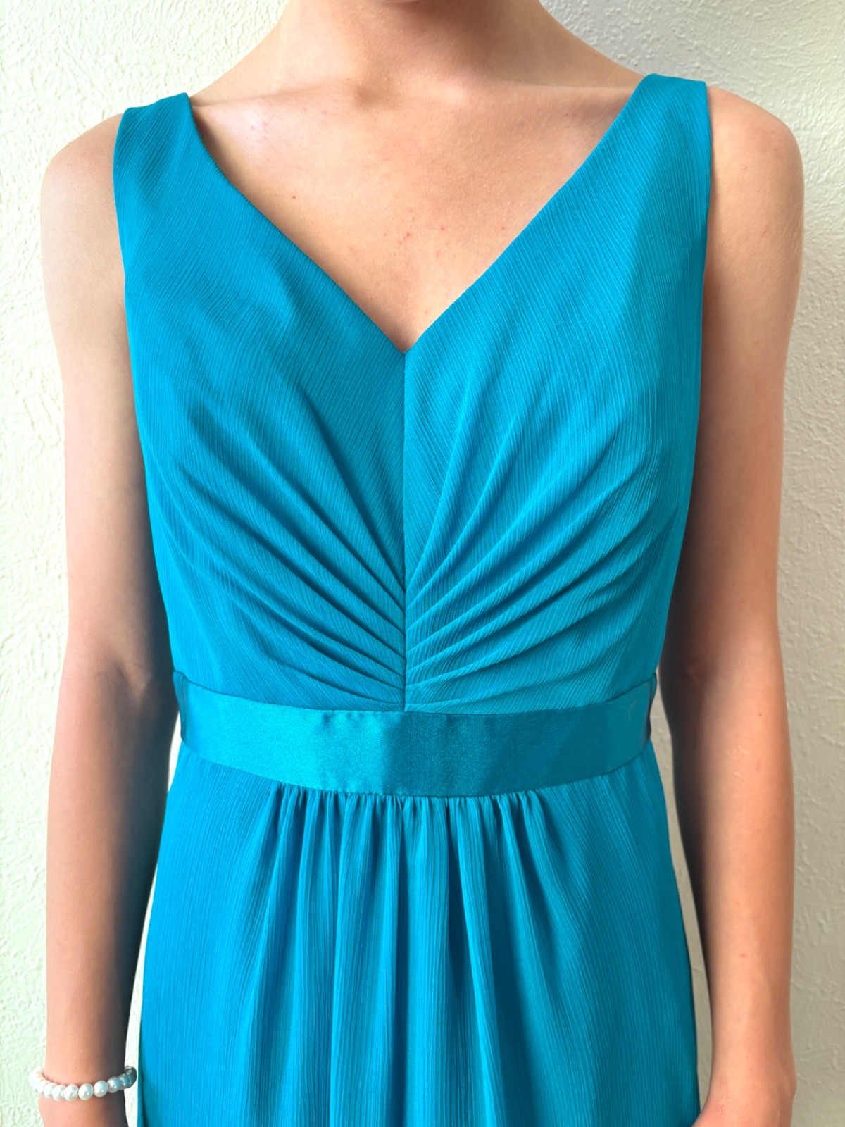 David’s Bridal chiffon empire waist maxi formal dress NWT sz 10 Oasis
