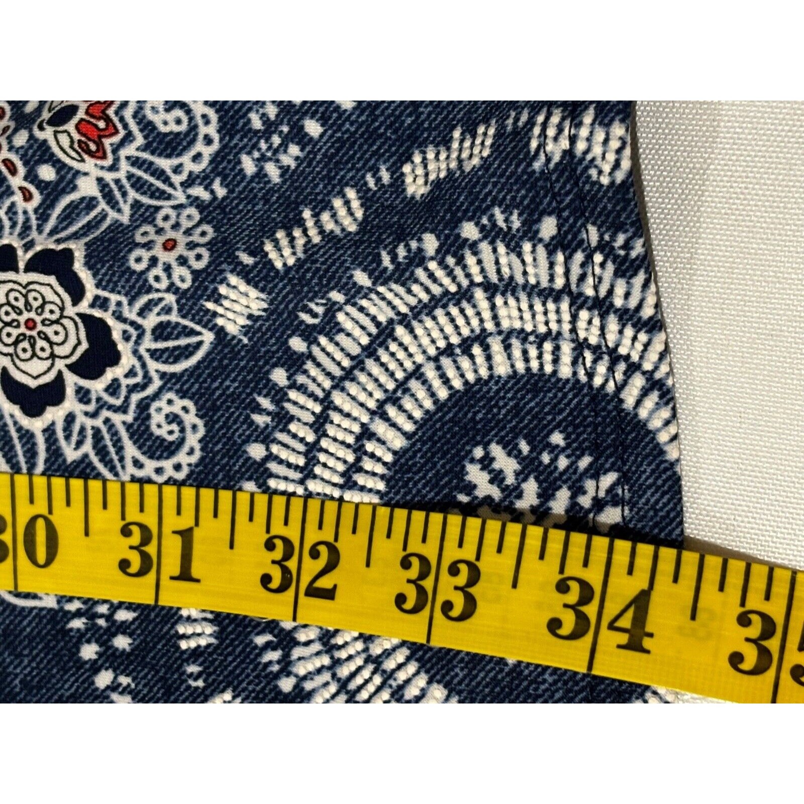SJS Sz L Printed Jacquard Sleeveless Shift Dress Nautical Coastal comfy Preppy
