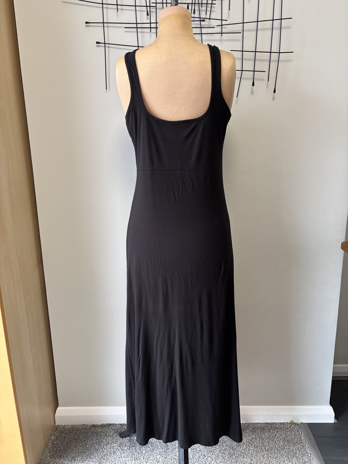 Trend city Chambray Back Modal Maxi Tank Dress M Long scoop neck casual classic