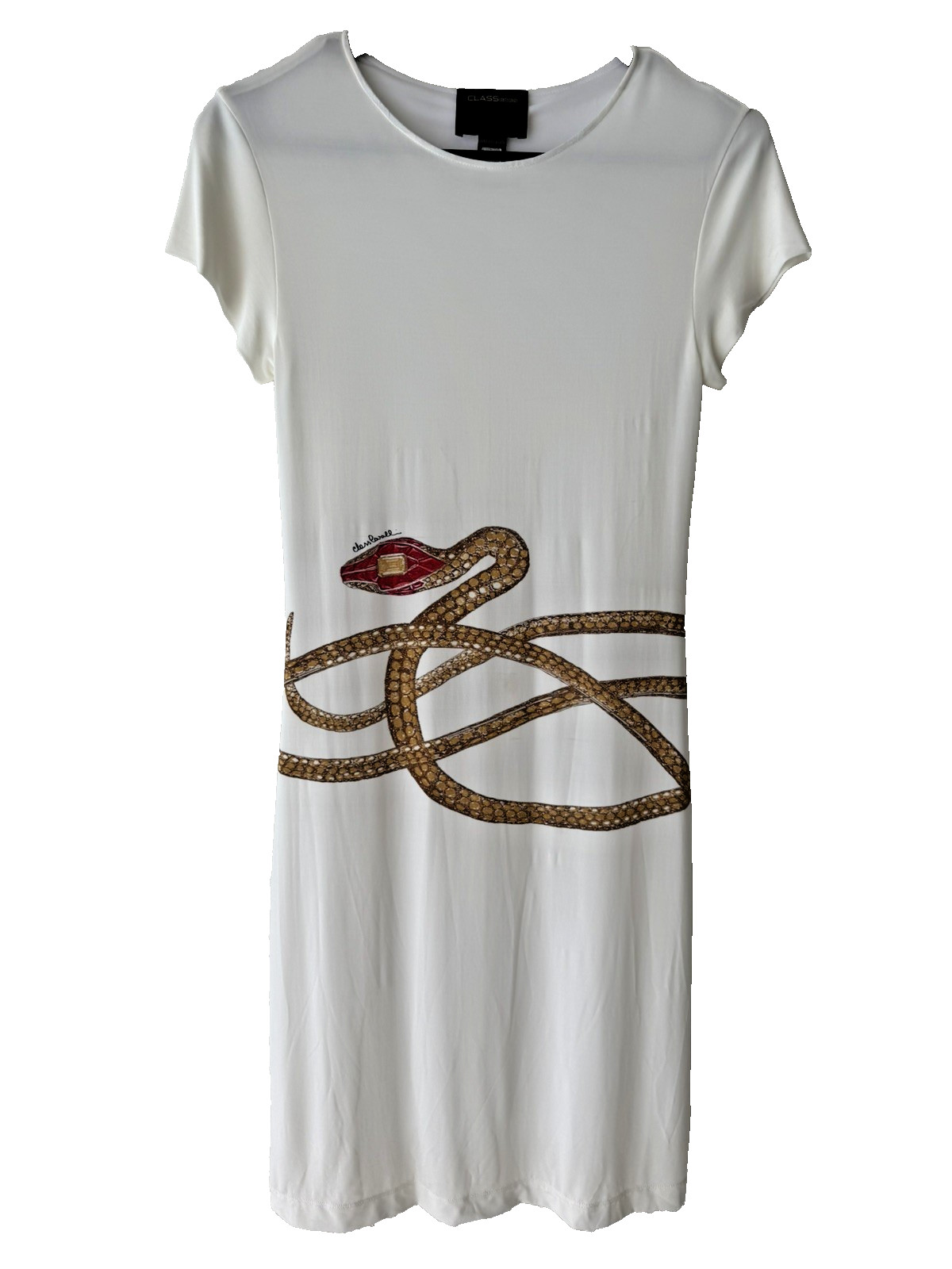 Y2K VTG Roberto Cavalli Cavalli CLASS Evening Silk Snake Print DRESS Size XS 0