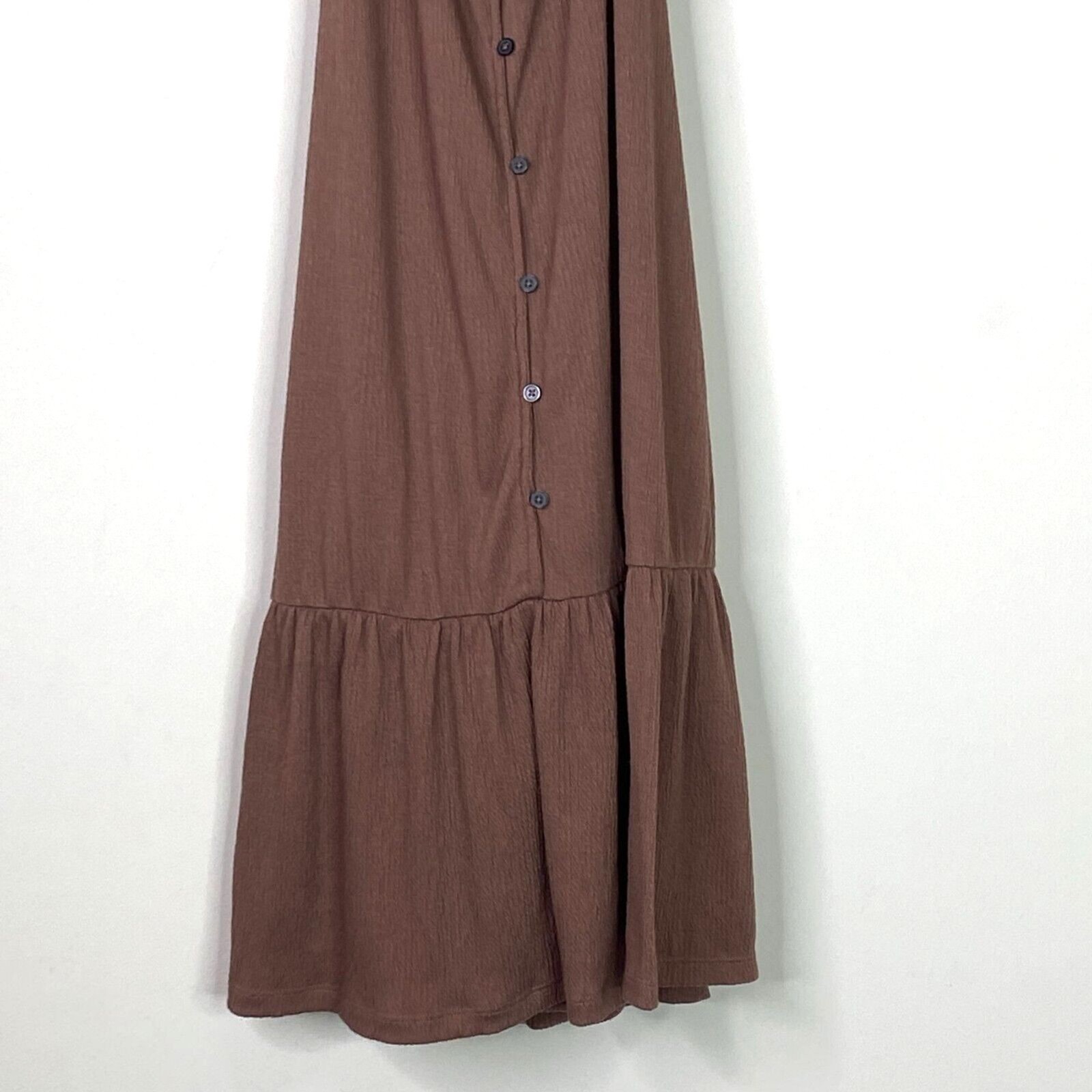 Ann Taylor LOFT 2021 Bow Strap Button Flounce Dress Women’s Size Small