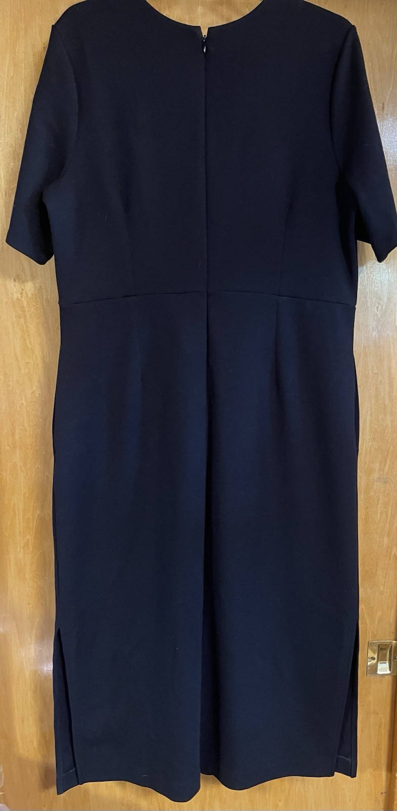 Nordstrom Women’s XL Black Short Sleeve Long Midi Shift Dress, Worn Once