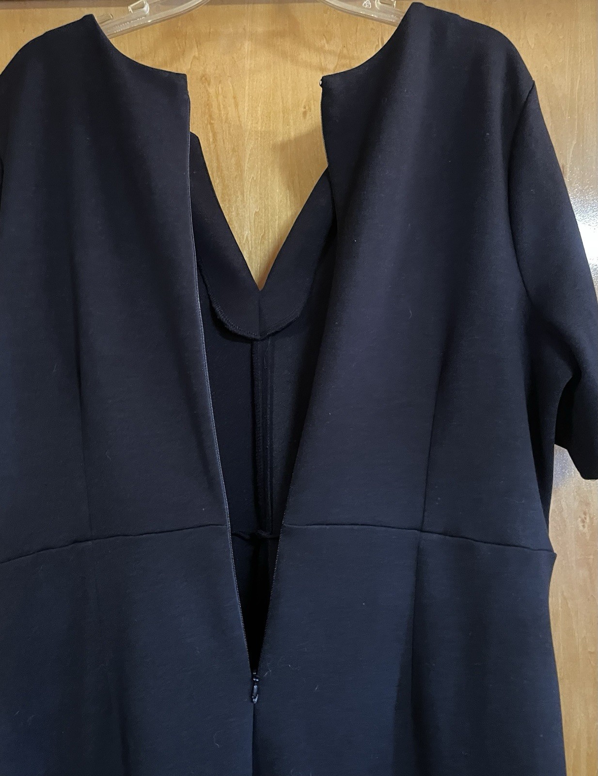 Nordstrom Women’s XL Black Short Sleeve Long Midi Shift Dress, Worn Once
