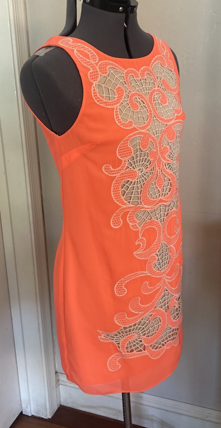 Paris & Me Boutique Mini Neon Dress with Cut Out. Summer- Cute! Sz Small