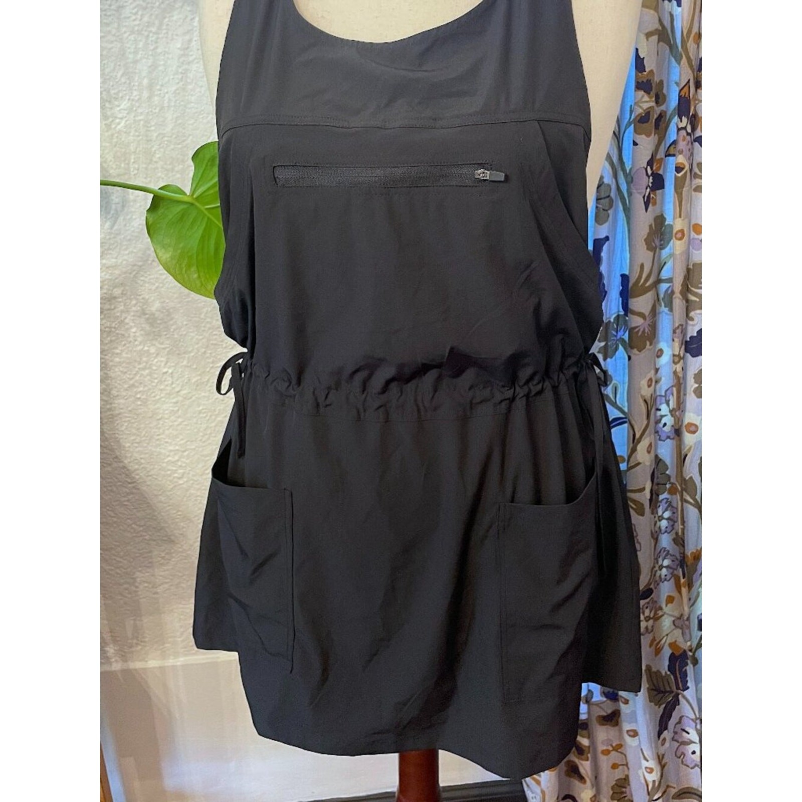 Halara Breezeful™ Utility Dress, Large, Pockets Cinch Waist Minimal Open Back