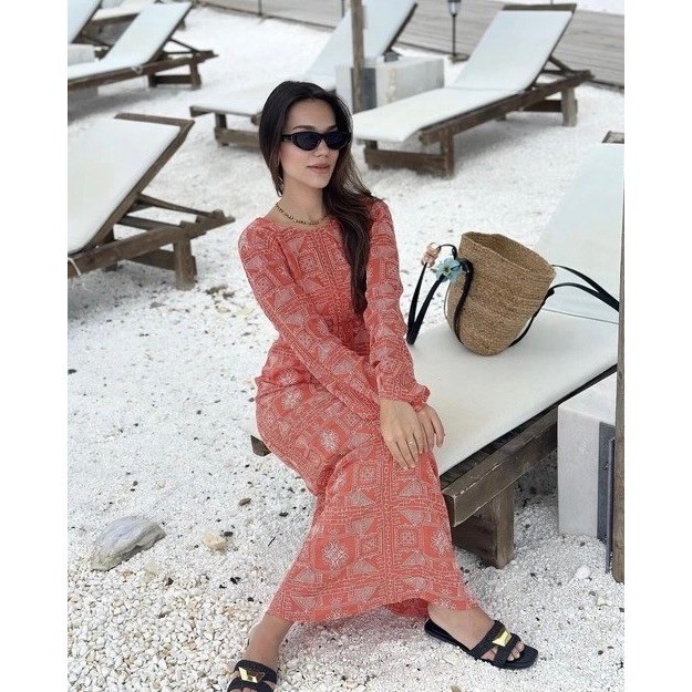 NWT!! ZARA Embroidered Dress Orange Vacation Beach Open Back Blogger Favorite XL