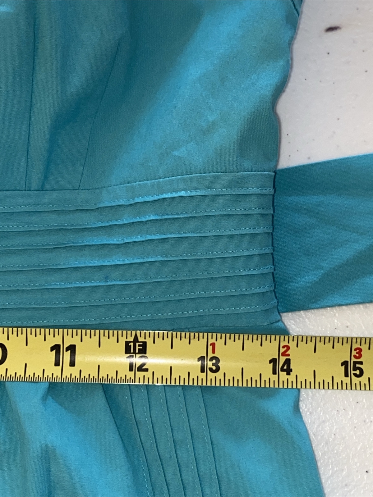 Sundress High Waist Side Zip Sash Lined Pit To Pit 15” L 38” Size S ?? No Tag