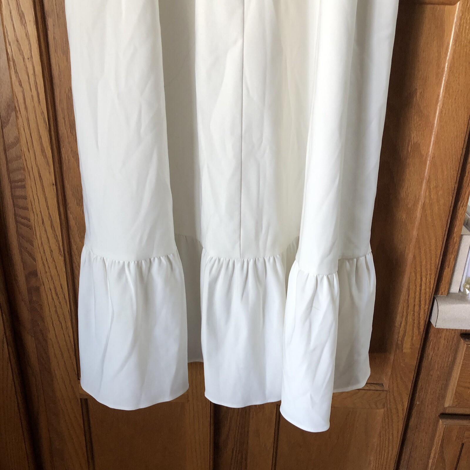 OPT Cottagecore Square Neck Smocked Milkmaid A-Line Midi Dress White Small