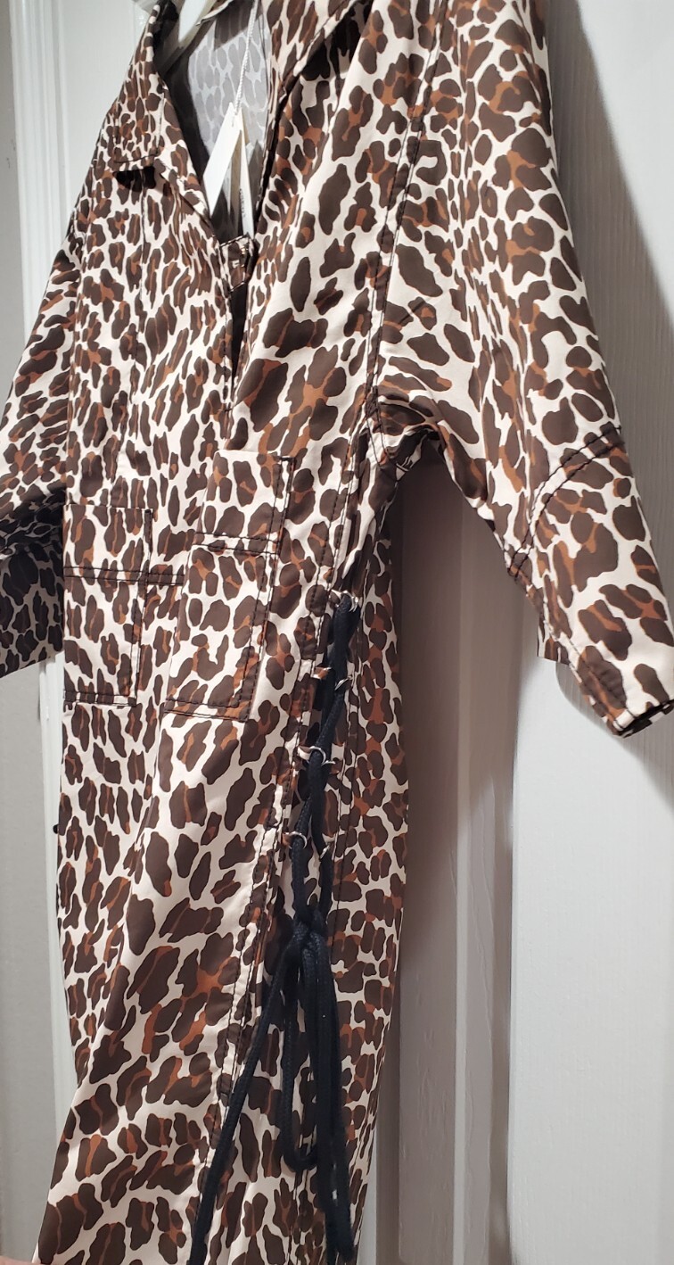 Tory Burch Reva Leopard Cotton Poplin Shirtdress Size 4 / 6 (New) $598