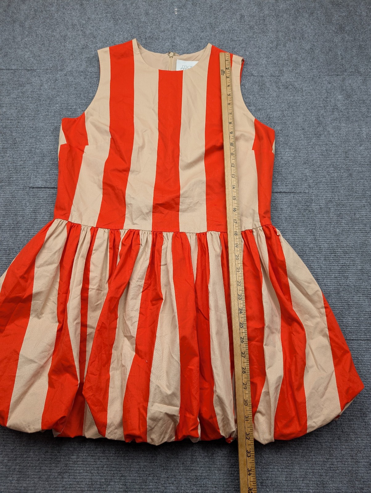 Anthropologie Mare Mare Bubble Hem Mini Dress Womens Medium Stripe Retro Mod