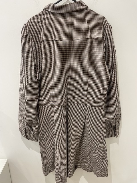 La Redoute Houndstooth Tweed Pleated Shirt Dress Size 18 Chic Heritage RRP £58