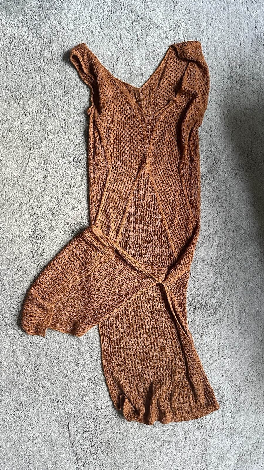 Pull & Bear crochet backless knit maxi beach dress cover up