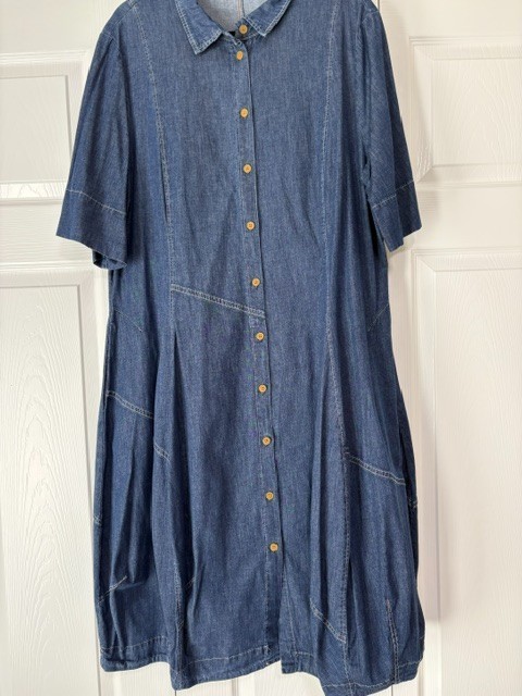 Alembika Barb Blue Denim Shirtdress (US Size 16 -18)